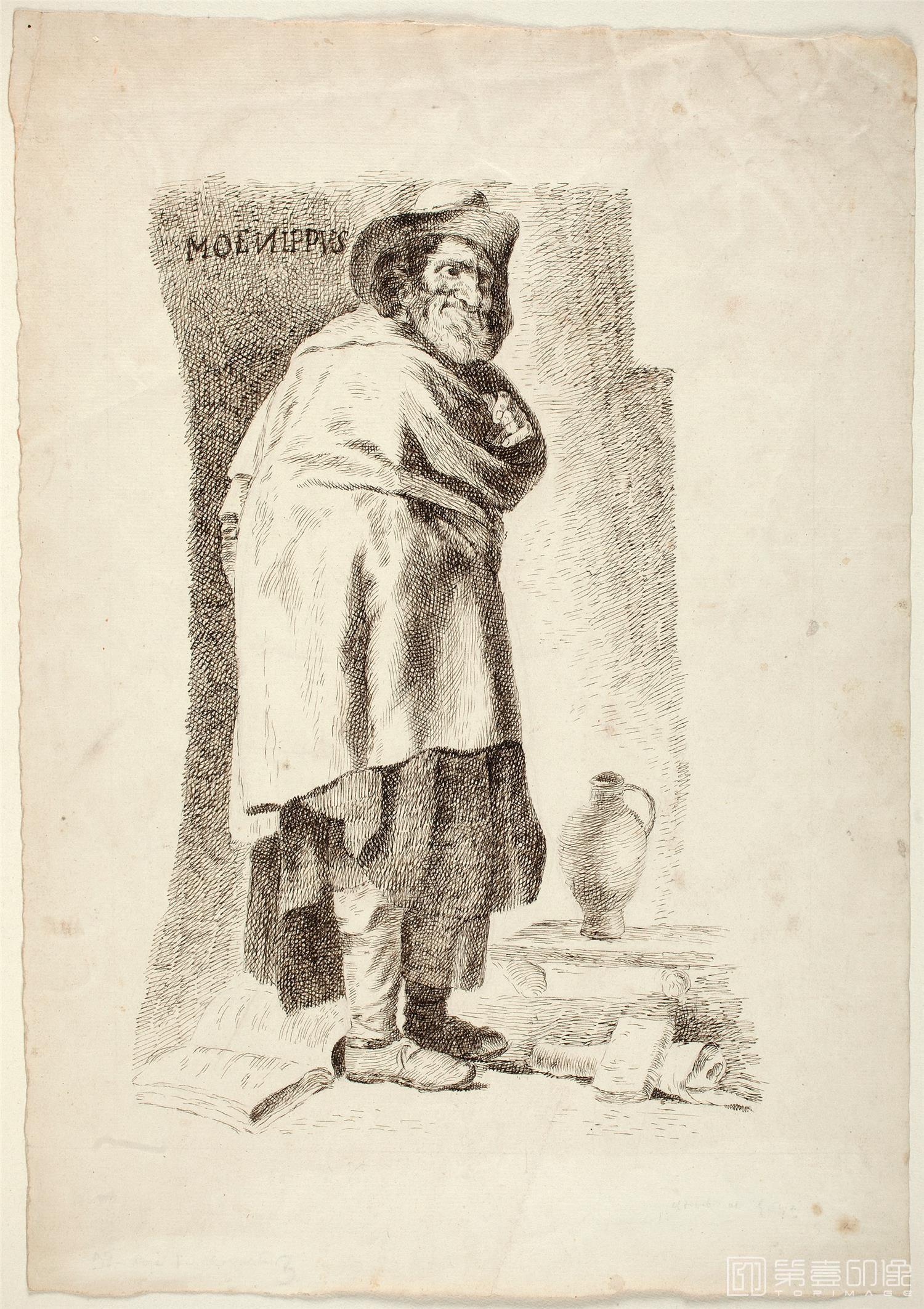 素描-西班牙普拉多美术馆素描藏画-Brun, Isidoro-Menipo-0675